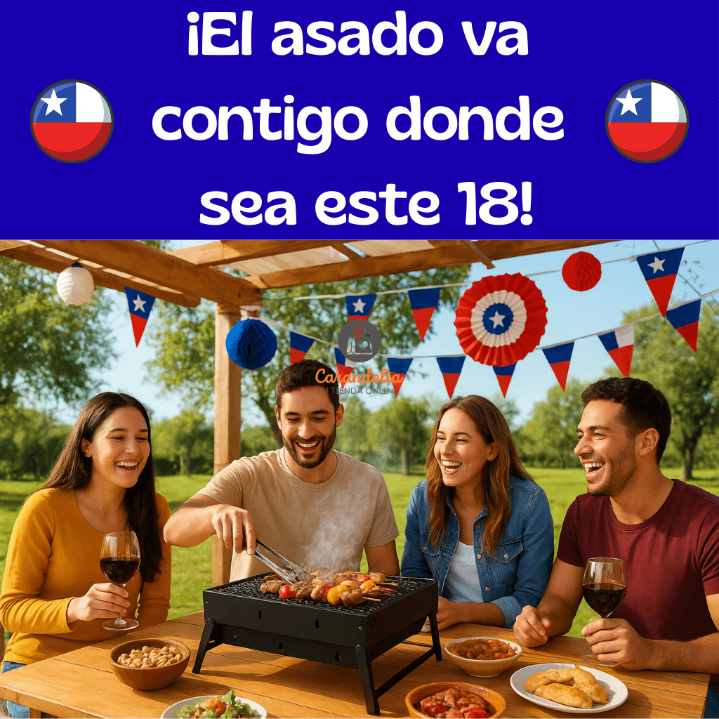Parrilla Carbón Portátil Plegable - ¡Lleva tu Asado Donde Quieras!