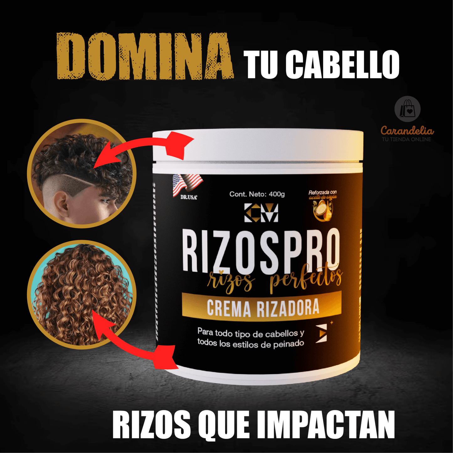 Crema para Rizos – Controla el Frizz – Rizos Brillantes y Duraderos