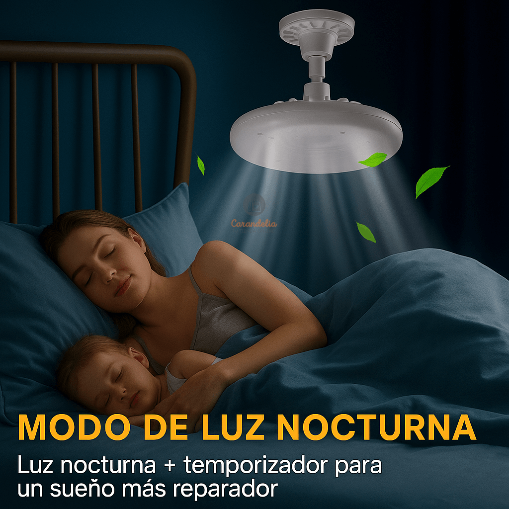Lámpara con Ventilador - Ahorra espacio y disfruta confort en tu hogar cada día