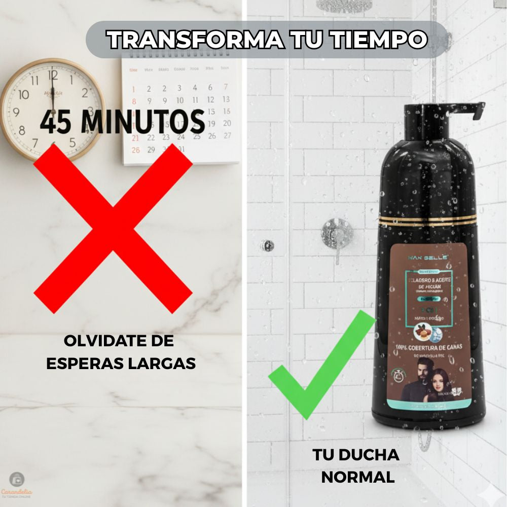 Max Belle Shampoo Anticanas - Luce sin canas sin sacrificar tu tiempo