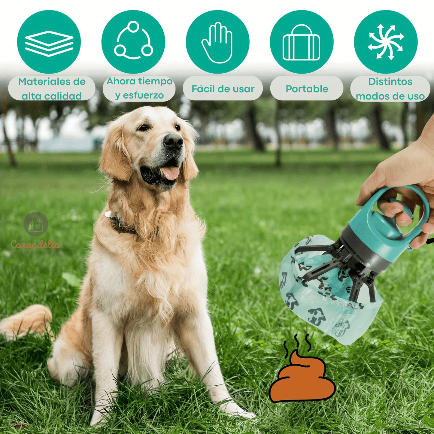 Recogedor de Desechos Mascotas - Practicidad y Manos Limpias