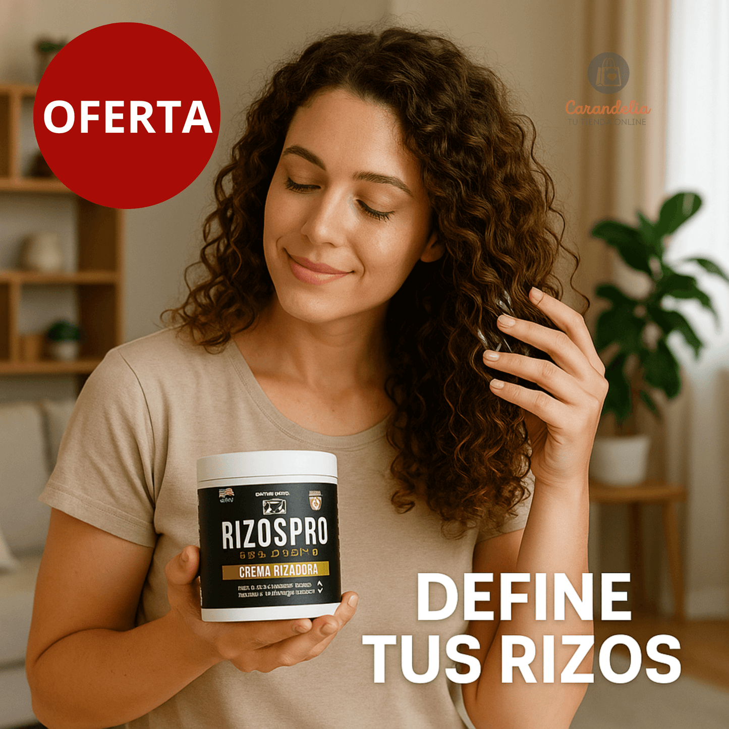 Crema para Rizos – Controla el Frizz – Rizos Brillantes y Duraderos