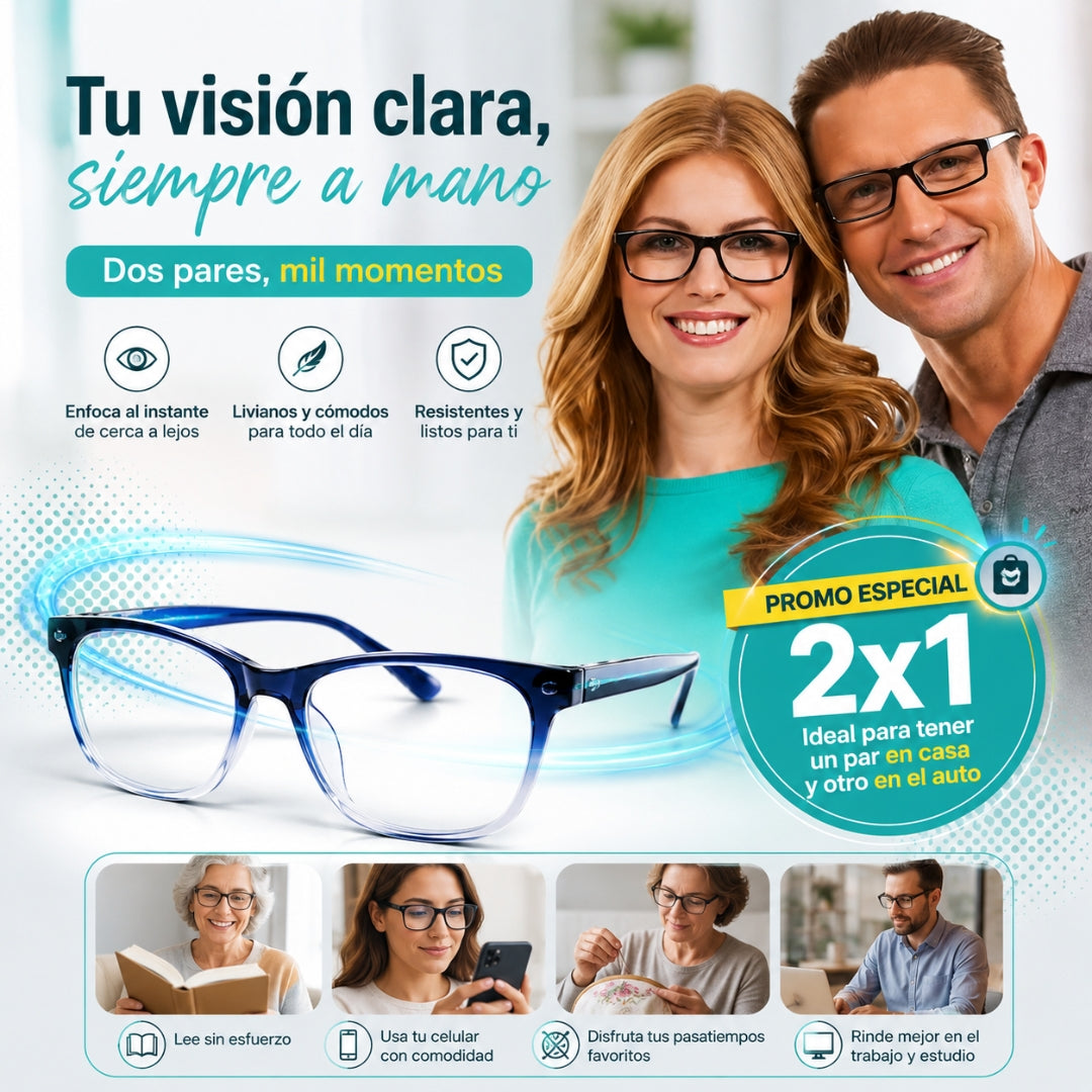 Lentes OnePower - Dos pares para tener una lectura más cómoda siempre a mano
