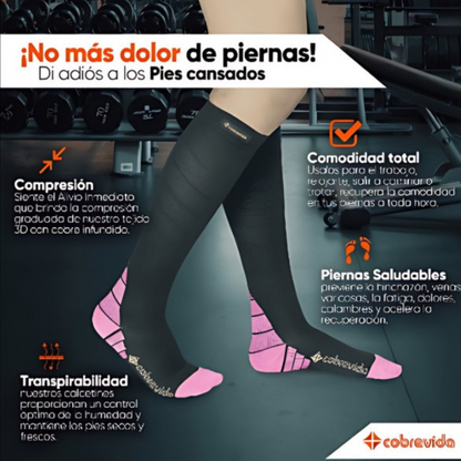 VitaFlow - Mejora la circulación con calcetines compresión Cobre