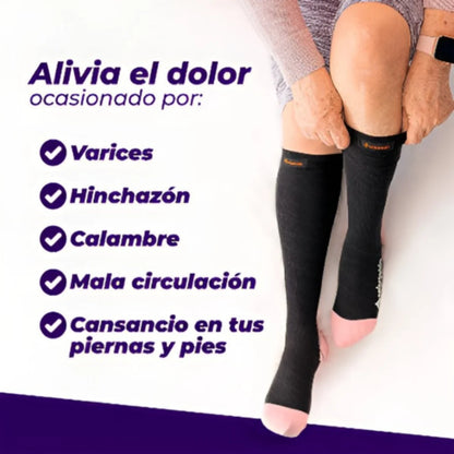 VitaFlow - Mejora la circulación con calcetines compresión Cobre