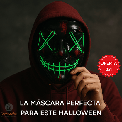 Máscara LED La Purga – Atrae todas las miradas en Halloween 👻🎃