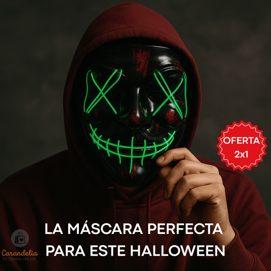 Máscara LED La Purga – Atrae todas las miradas en Halloween 👻🎃