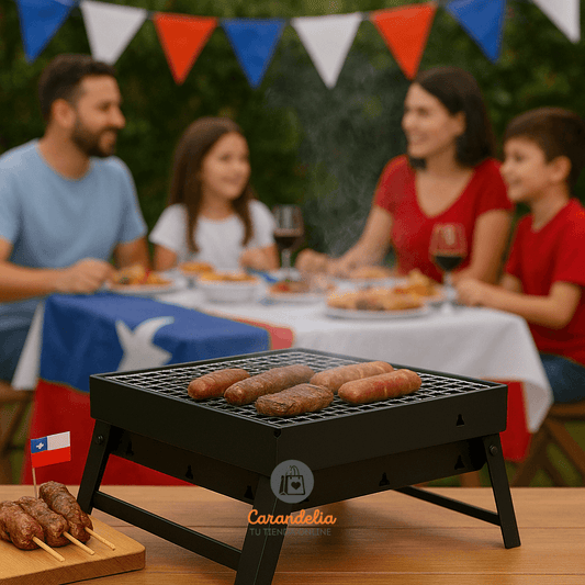 Parrilla Carbón Portátil Plegable - ¡Lleva tu Asado Donde Quieras!