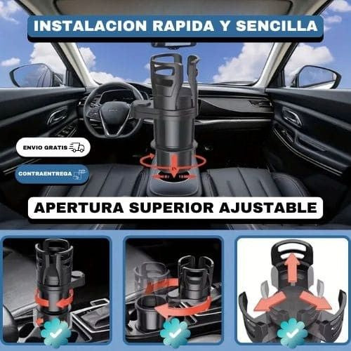 Portavasos Multifuncional Inteligente - Mantén tu auto ordenado