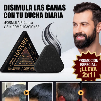 Shampoo Lúmino Black - Lava tu cabello y ayuda a disimular las canas en un solo paso