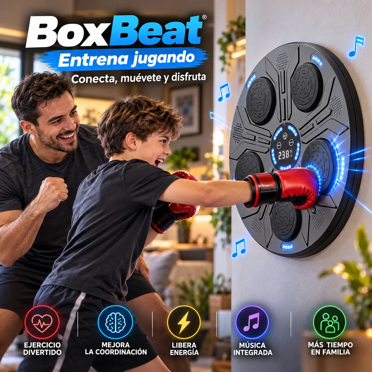 BoxBeat™ - Menos pantalla. Más movimiento en familia.