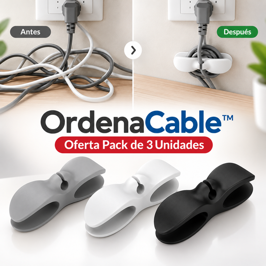 OrdenaCable™ – Enrolla, fija y deja cada cable en su lugar.