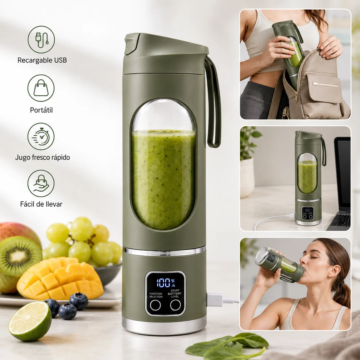BlendGo Fresh™ - Prepara tu jugo o batido fresco en minutos