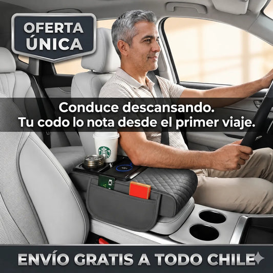 AutoLuxe Armrest - Soporte ergonómico y almacenamiento práctico para tu auto
