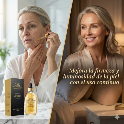 Serum Renova24K - Resultados visibles sin procedimientos invasivos + Pétalos Antiojeras de Regalo