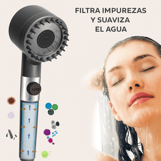 Cabezal Masajeador de Ducha – Siente Tu Piel Más Suave Desde la Primera Ducha