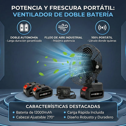 BrisaFlow Elite - Ventilador portátil, úsalo donde quieras