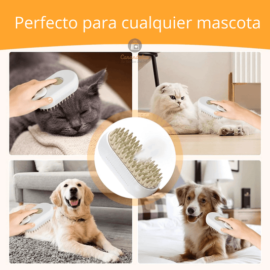 Cepillo a Vapor Para Mascotas - Acaricia a tu Peludo sin Dejar Pelos