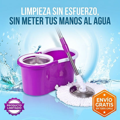 AquaSpin Pro - Limpia pisos sin mojarte las manos