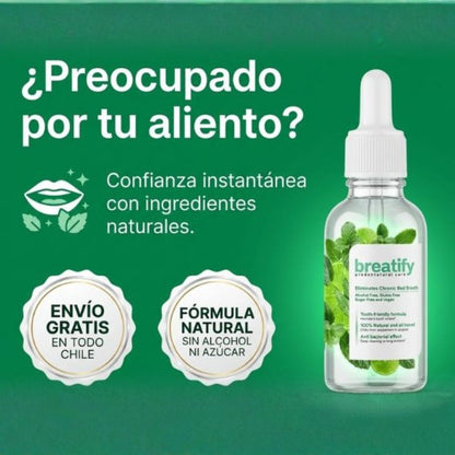 Breatify FreshDrops – Elimina el mal aliento de forma natural y discreta al instante.