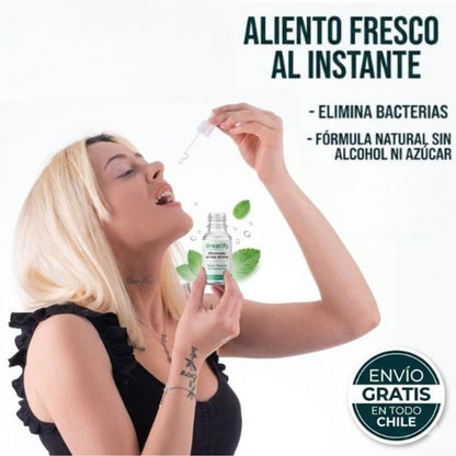 Breatify FreshDrops – Elimina el mal aliento de forma natural y discreta al instante.