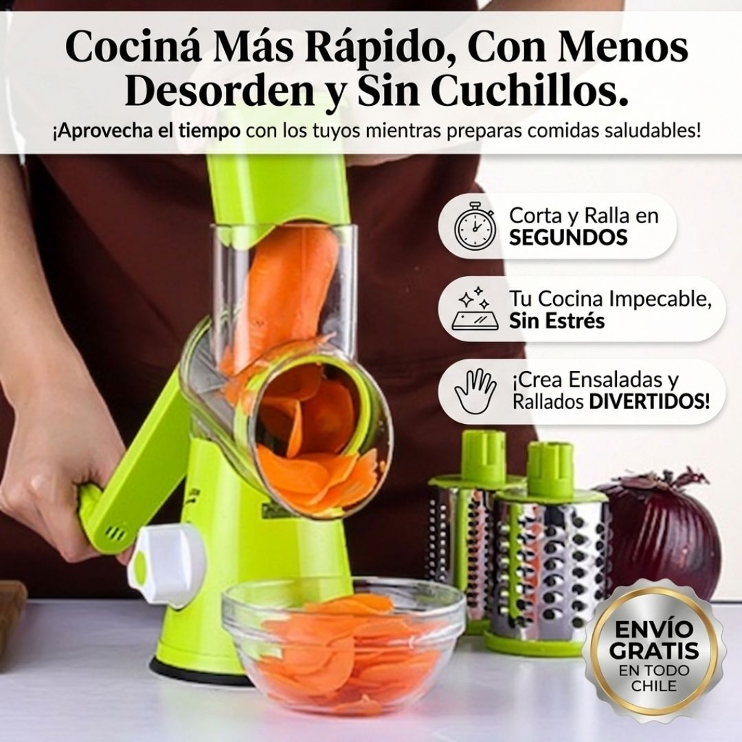 CortaFácil 3 en 1 - Ensaladas listas sin ensuciar tu cocina