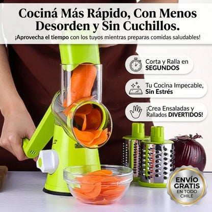 CortaFácil 3 en 1 - Ensaladas listas sin ensuciar tu cocina