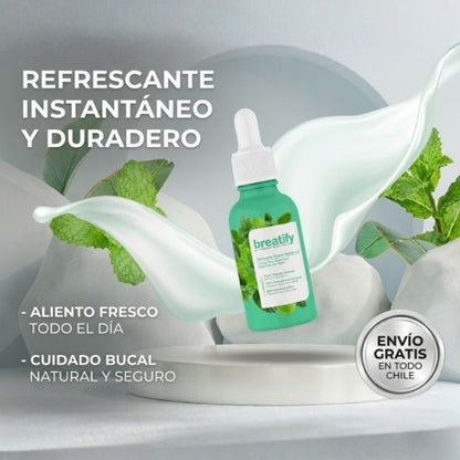 Breatify FreshDrops – Elimina el mal aliento de forma natural y discreta al instante.