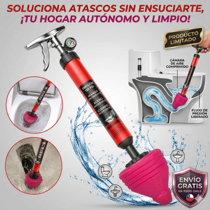Destapador Express Hogar - Destapa cualquier cañería en segundos sin esfuerzo