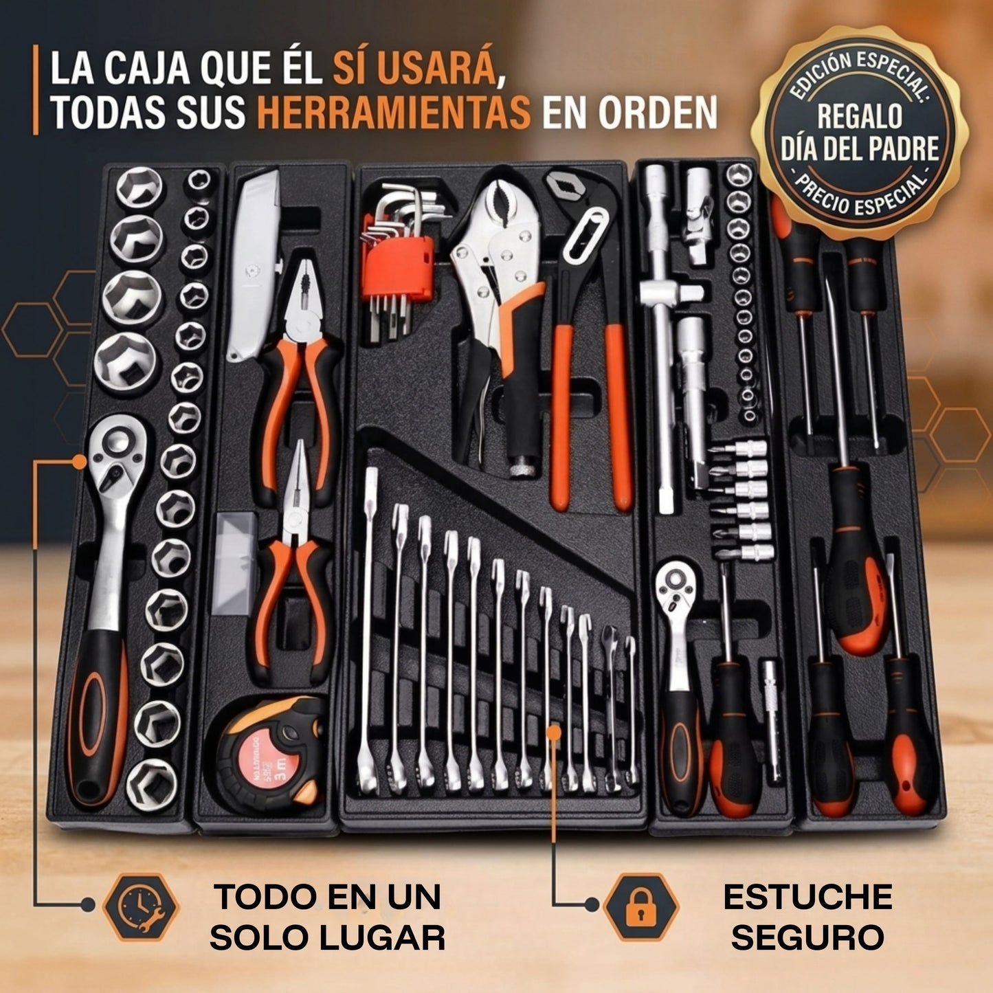 MaestroBox Pro 85™ - Todo ordenado en una sola caja, listo para el próximo arreglo