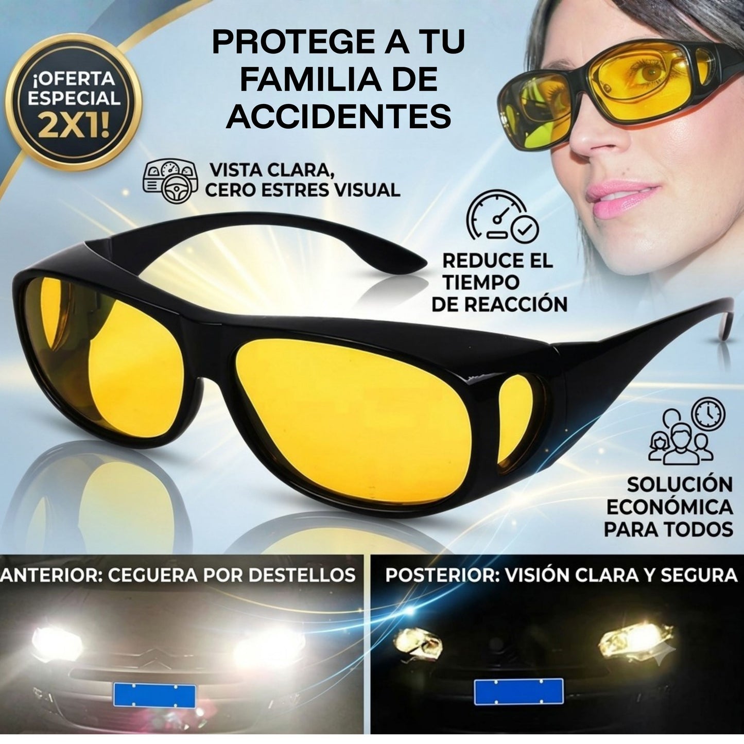 RutaClear HD™ – Gafas de conducción HD para una ruta segura