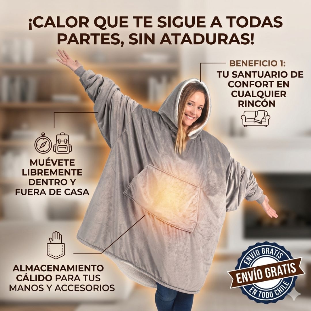 Polerón MantaHood™ -  Comodidad y abrigo sin tener que quedarse quieto