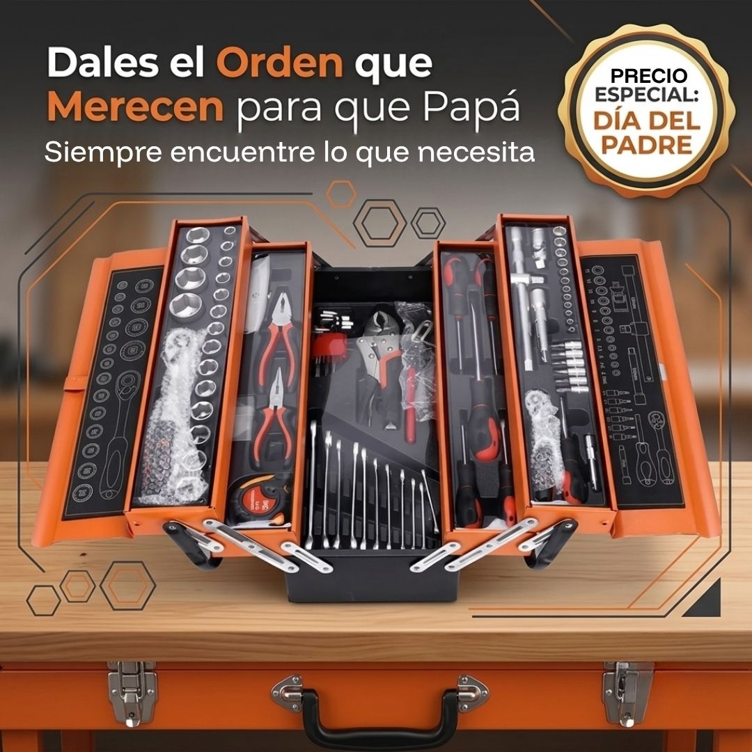MaestroBox Pro 85™ - Todo ordenado en una sola caja, listo para el próximo arreglo