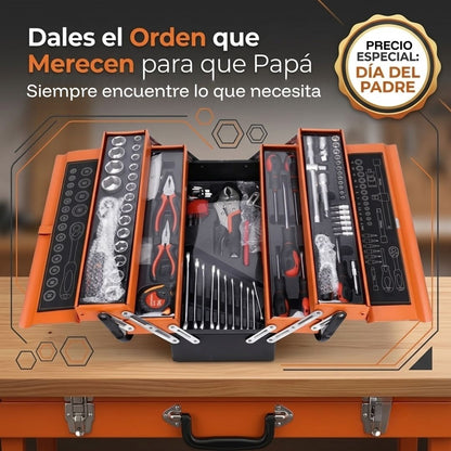 MaestroBox Pro 85™ - Todo ordenado en una sola caja, listo para el próximo arreglo