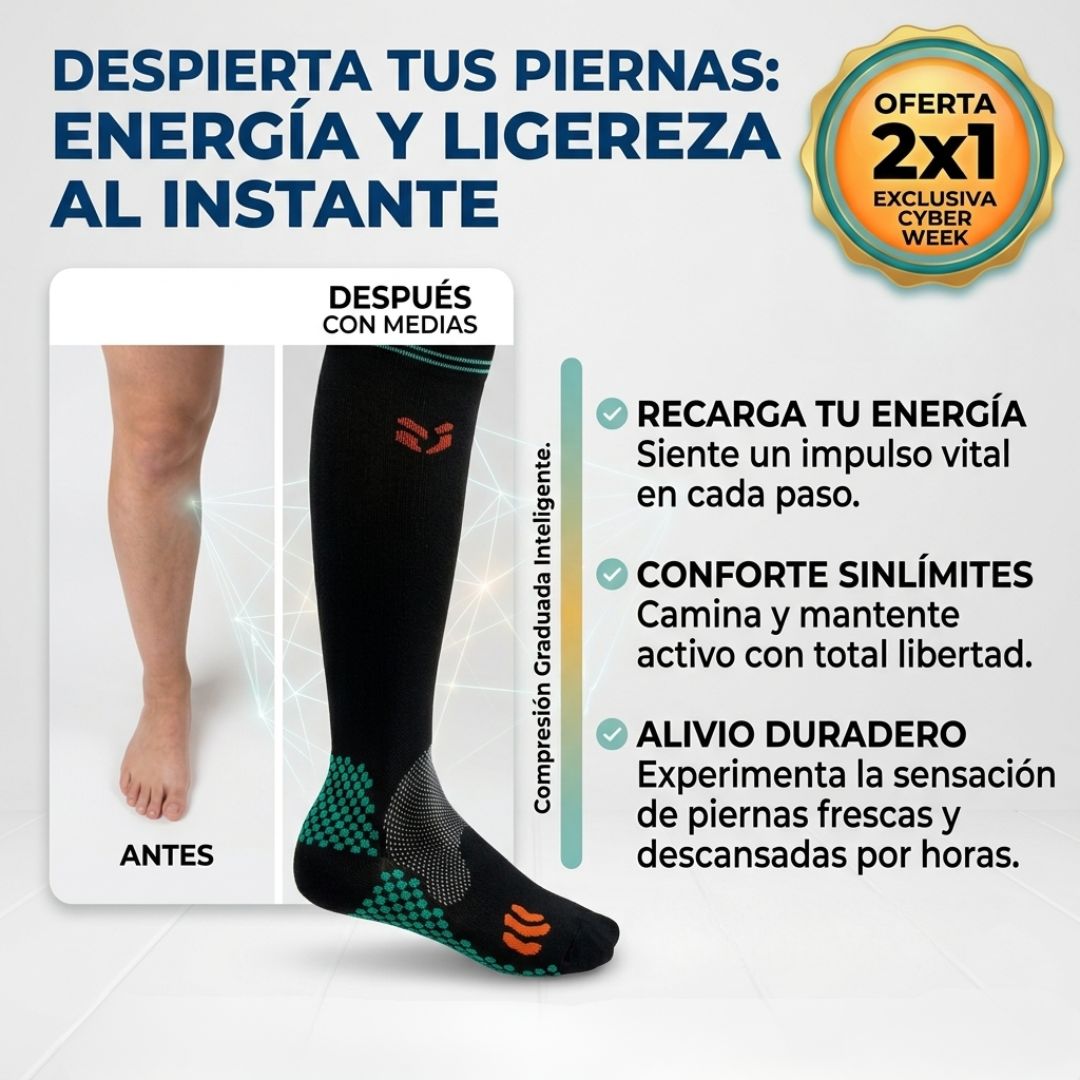 Medias ConfortPiernas™ 2x1 - Comodidad y soporte diario