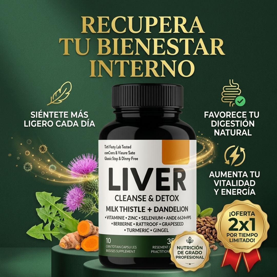 Liver Cleanse & Detox - Despídete de la hinchazón abdominal diaria