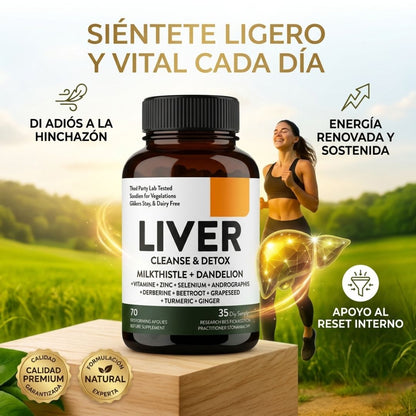 Liver Cleanse & Detox - Despídete de la hinchazón abdominal diaria