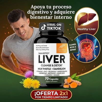 Liver Cleanse & Detox - Despídete de la hinchazón abdominal diaria
