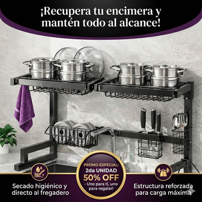 MaxiRack Lavaplatos™ - La forma más simple de hacer que tu cocina se vea más ordenada
