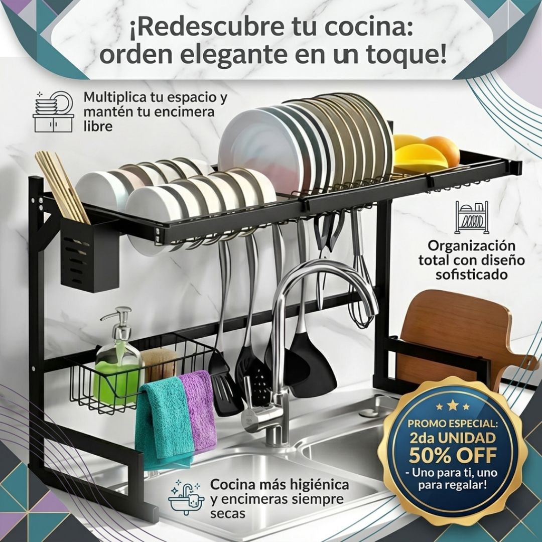 MaxiRack Lavaplatos™ - La forma más simple de hacer que tu cocina se vea más ordenada
