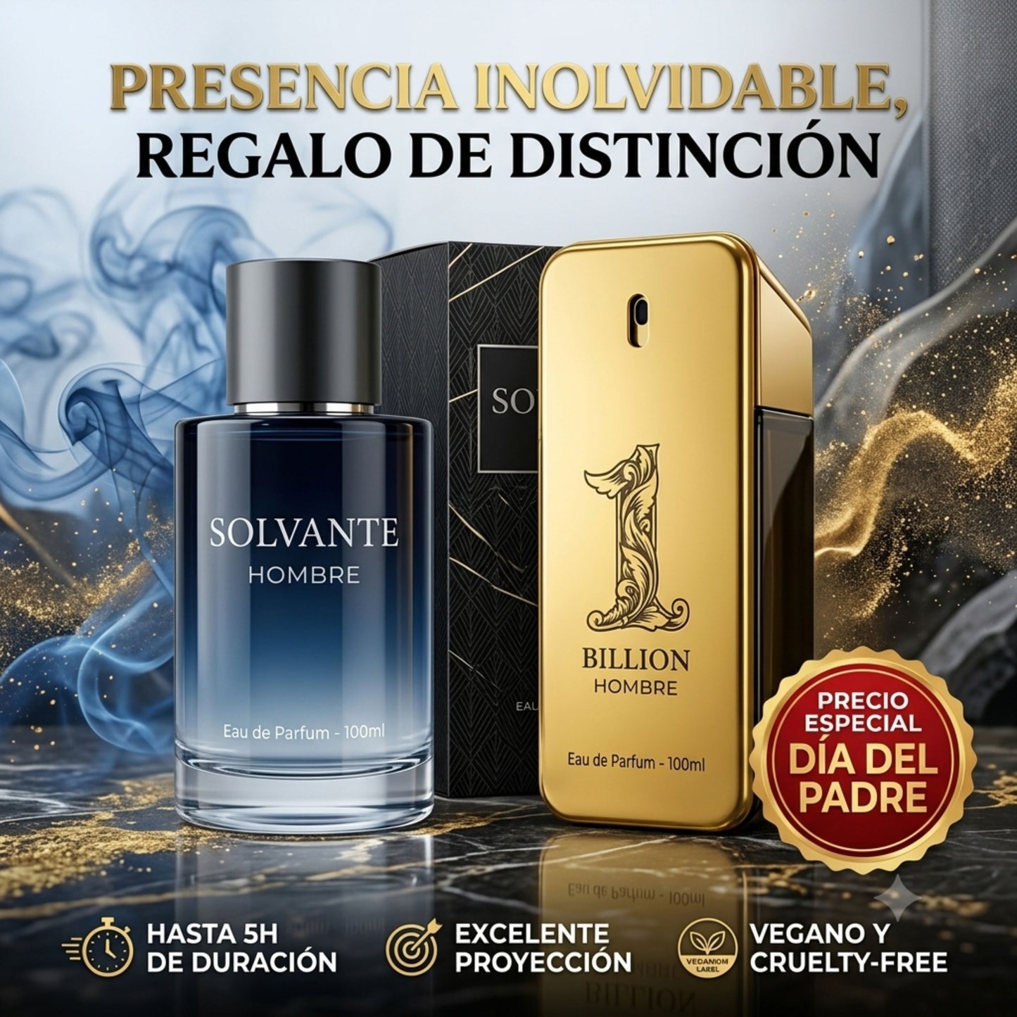 Pack Esencia Hombre Deluxe - Un regalo elegante y útil, sin pagar precio de perfume de lujo
