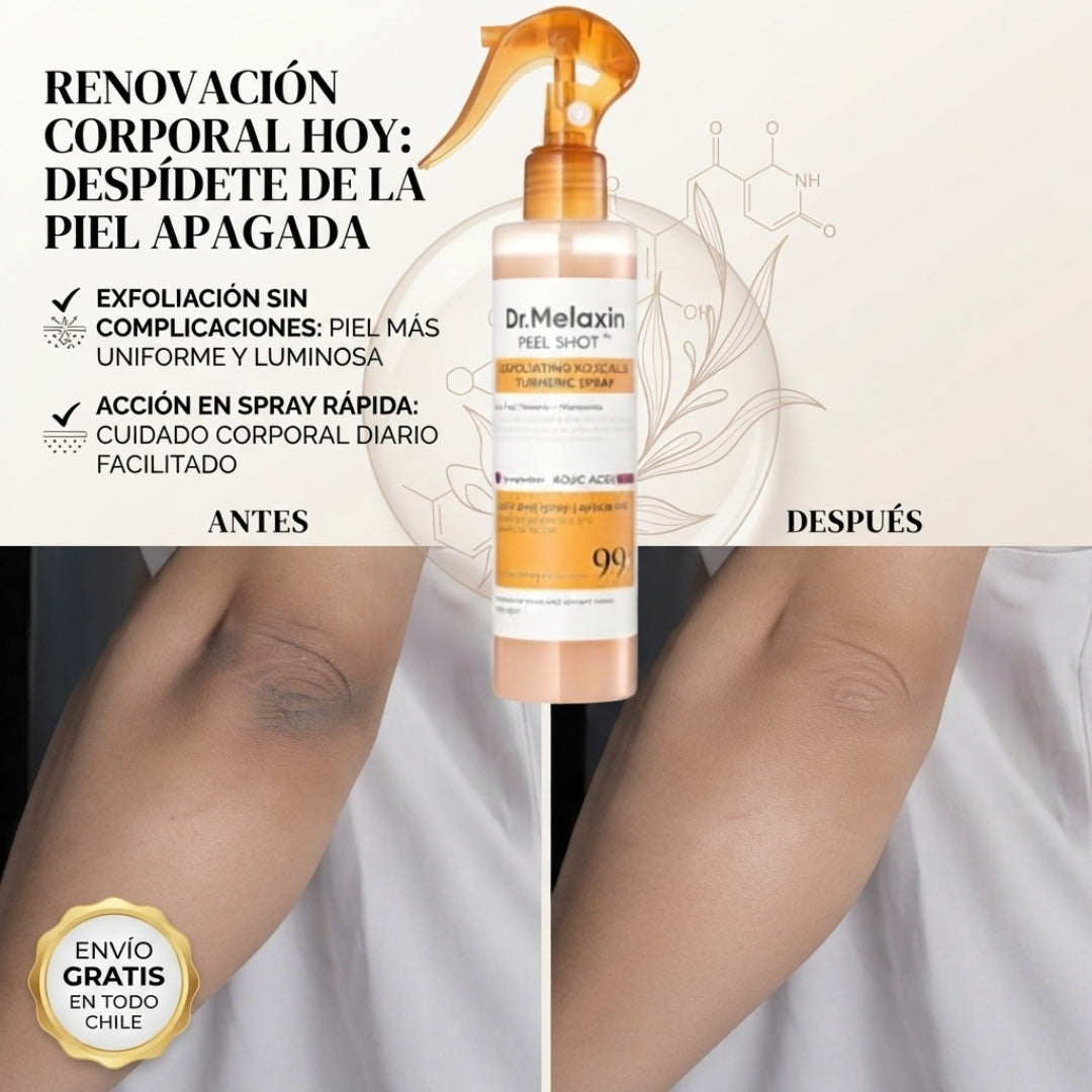 Spray Exfoliante Dr Melaxin - Piel más suave y luminosa sin una rutina eterna