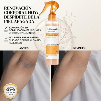 Spray Exfoliante Dr Melaxin - Piel más suave y luminosa sin una rutina eterna
