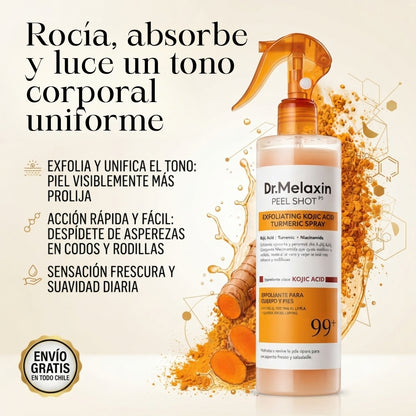 Spray Exfoliante Dr Melaxin - Piel más suave y luminosa sin una rutina eterna