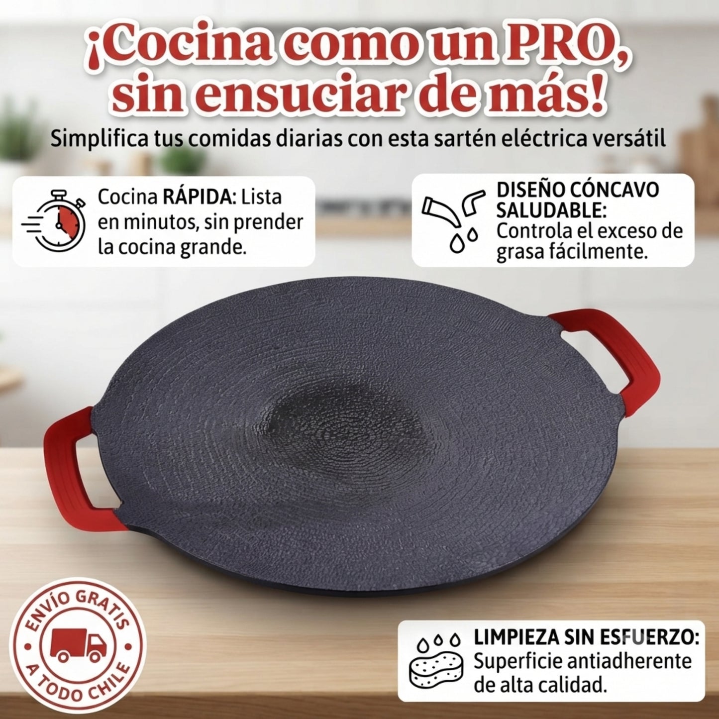Parrilla Multiuso CasaFácil™ - Cocina rico, rápido y sin armar tremendo show en la cocina