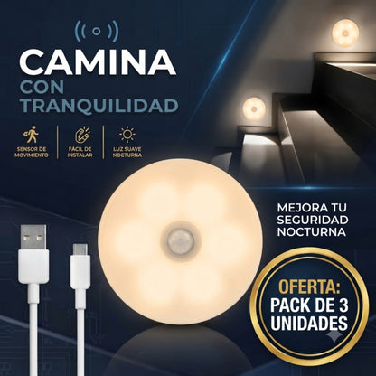 Luz Paso Seguro™ - Ilumina tus pasos de noche sin instalar cables.