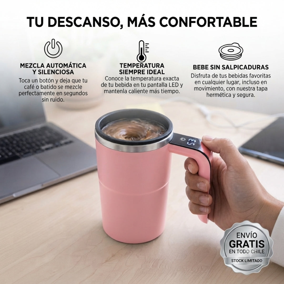 SmartMix Temp™ - Mezcla automáticamente tus bebidas y muestra su temperatura al instante.