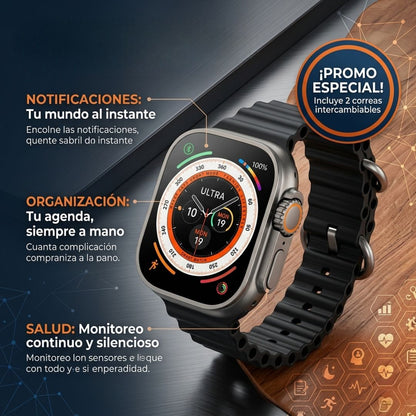 Z77 Ultra Smart Pro - Llamadas, notificaciones, actividad diaria y funciones útiles desde tu muñeca