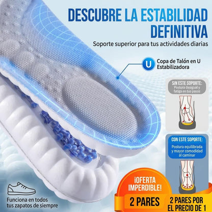 Plantilla Descanso 4D - Apoyo cómodo para pies cansados y caminatas largas