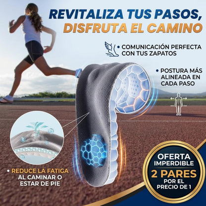 Plantilla Descanso 4D - Apoyo cómodo para pies cansados y caminatas largas